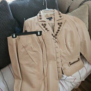 Leather Skirt and Jacket  Bagatelle size 6
